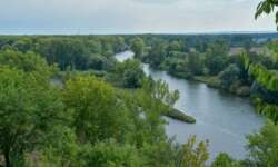 Die Moldaumündung von oben Die Moldaumündung von oben