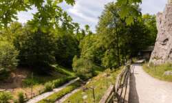 Blick vom Höhleneingang Blick vom Höhleneingang