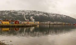 Blick auf Moholmen und den neuen Hafen Blick auf Moholmen und den neuen Hafen