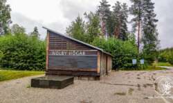 Die Infohütte am Parkplatz Die Infohütte am Parkplatz