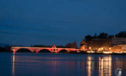 abendlicher Blick auf die Brücke von Avignon abendlicher Blick auf die Brücke von Avignon