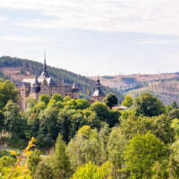 Erster Blick auf die Burg Erster Blick auf die Burg
