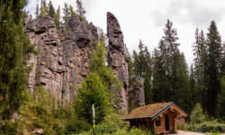 Pausen- und Kletterstelle an den Teufelssteinen Pausen- und Kletterstelle an den Teufelssteinen